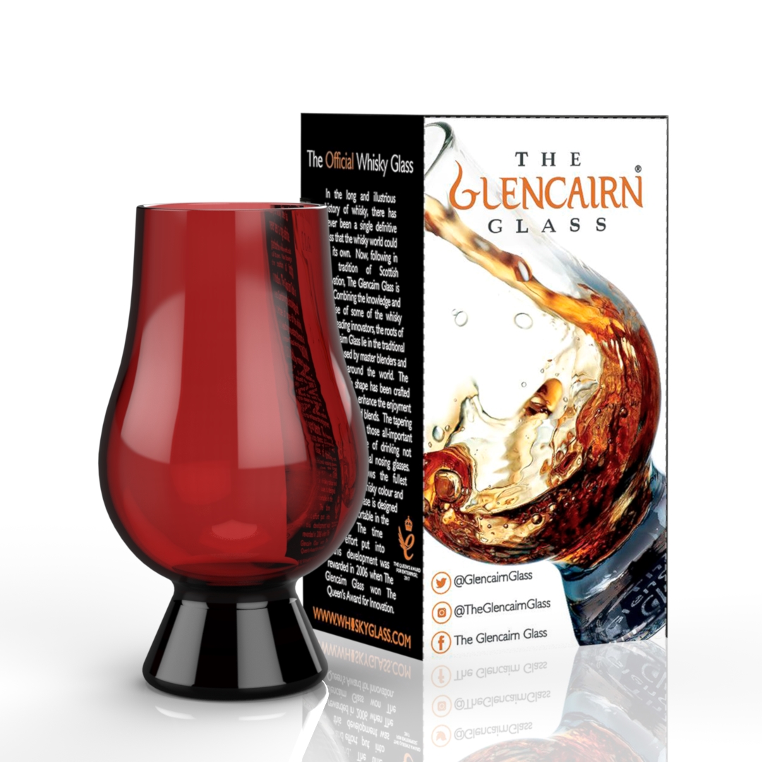 Red Glencairn Glass in gift carton